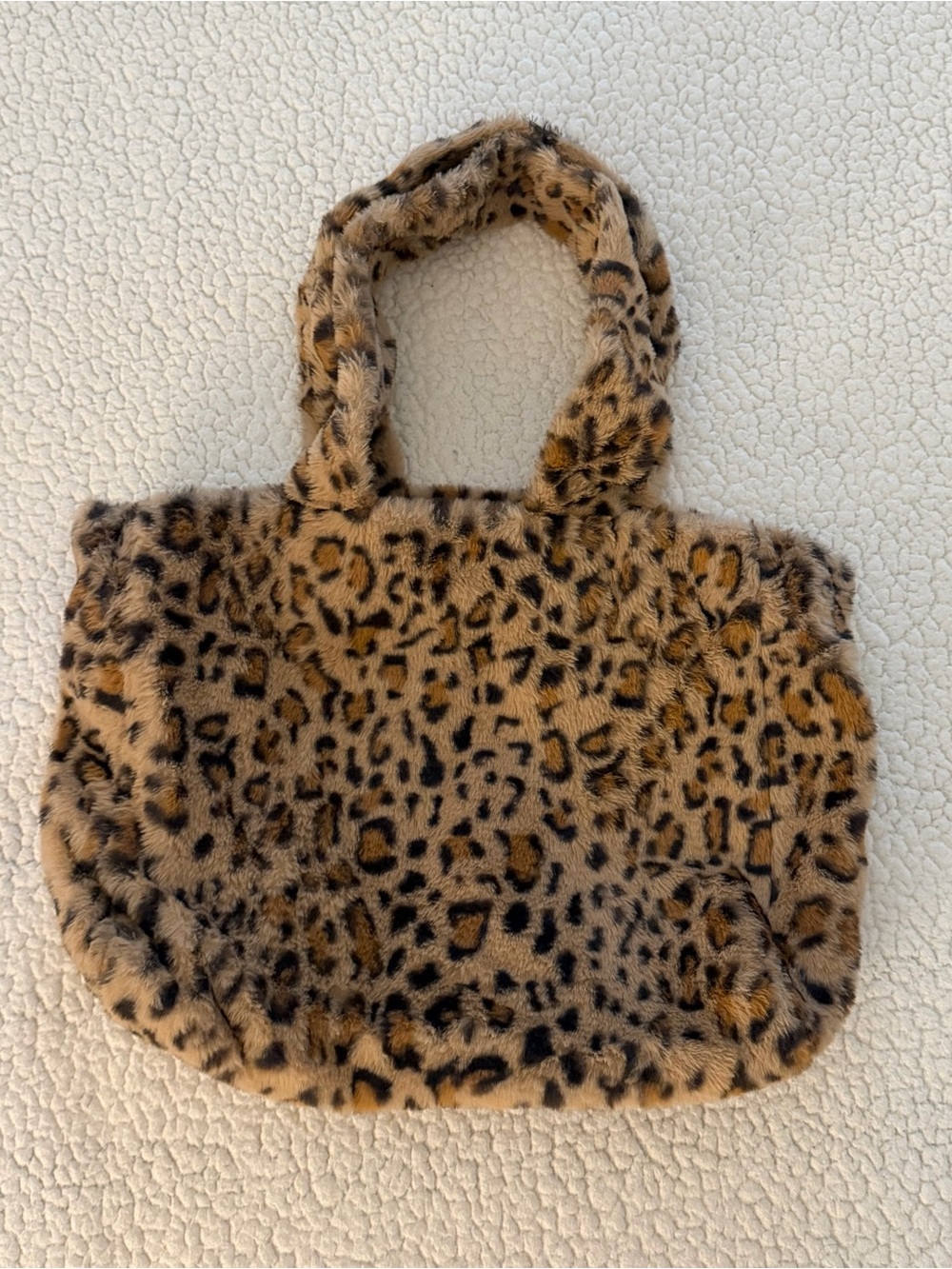 Wild Fable Target Faux Fur Leopard Cheetah Print Tote Bag